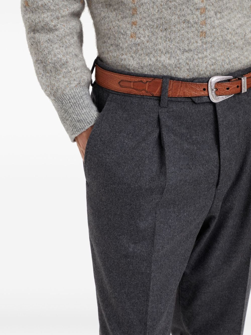 Brunello Cucinelli Trousers Grey Trousers Brunello Cucinelli