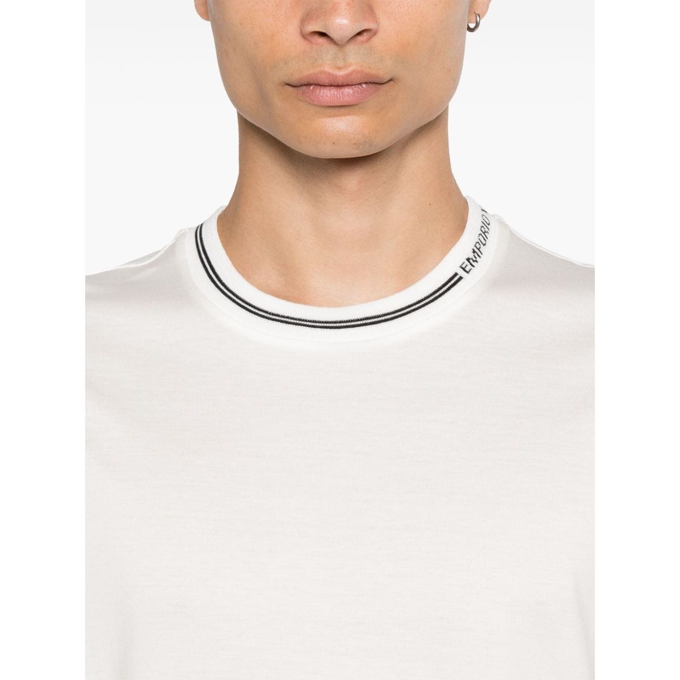 Emporio Armani T-shirts and Polos White Topwear Emporio Armani