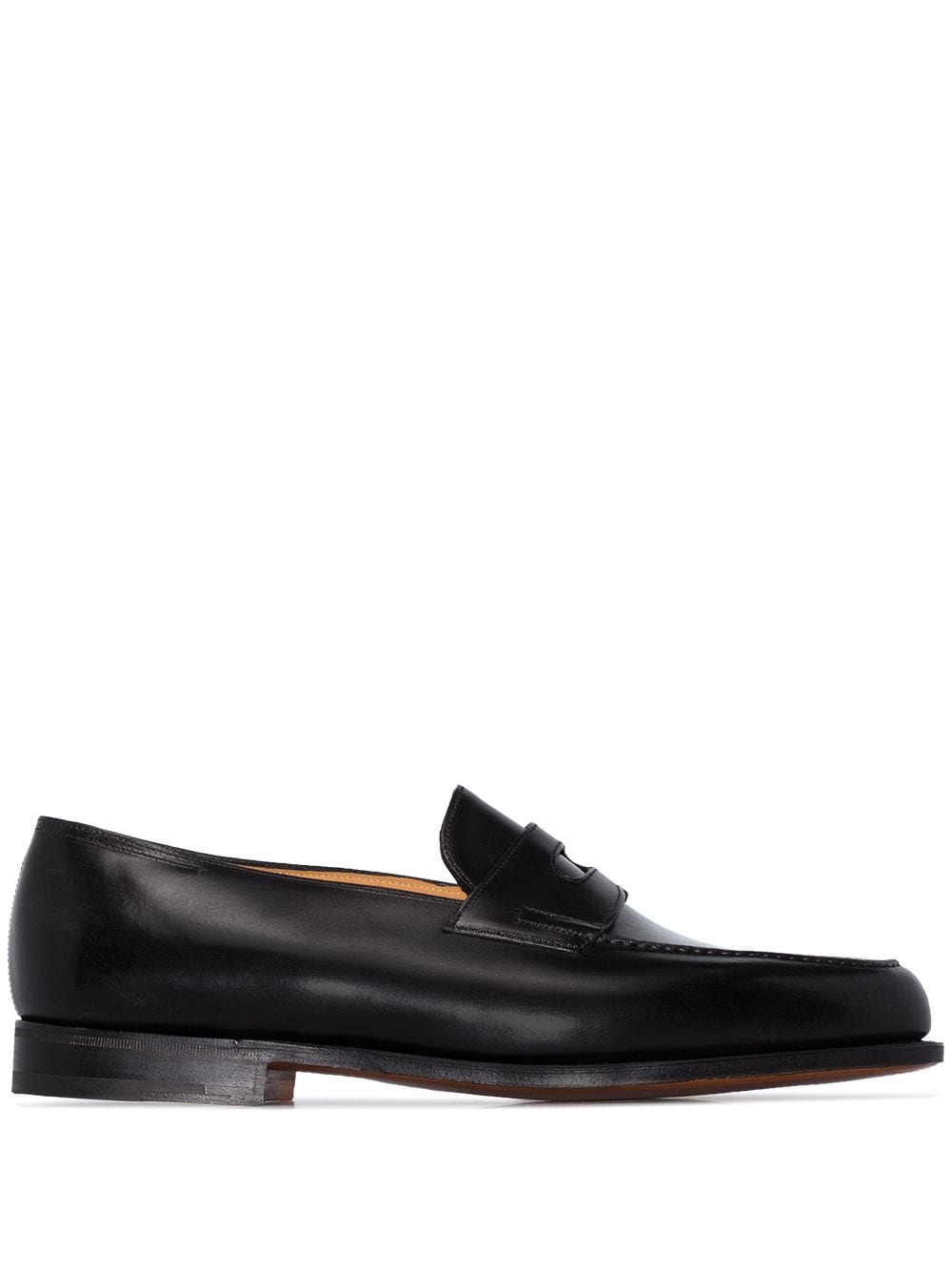 John Lobb black leather men loafers Moccasins John Lobb