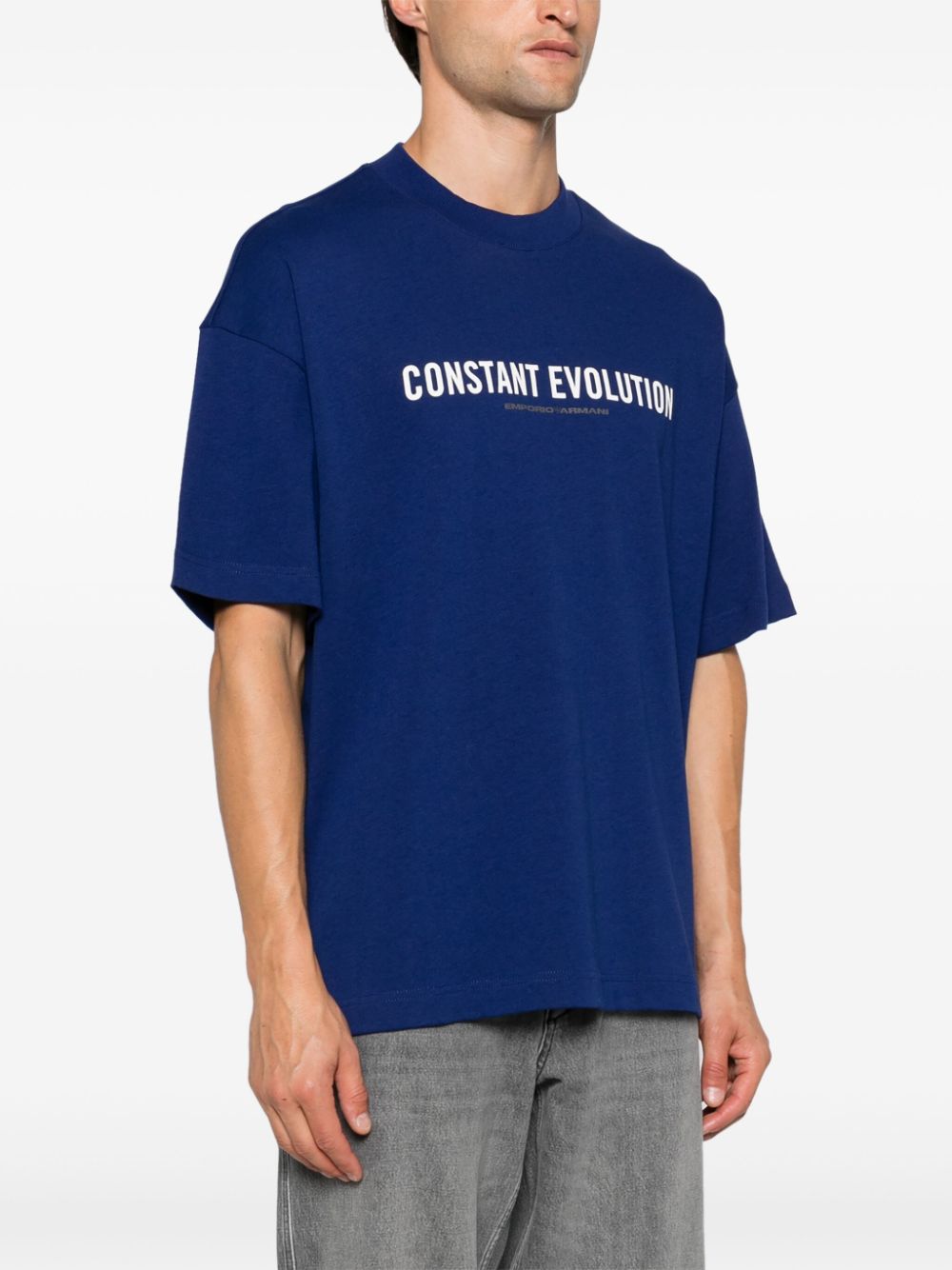 Emporio Armani T-shirts and Polos Blue Topwear Emporio Armani