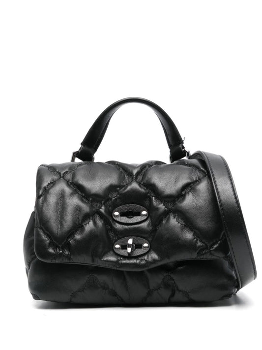 Zanellato black calf leather diamond quilting handbag Handbag Zanellato