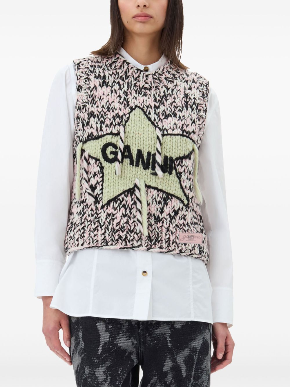 GANNI Sweaters Pink Topwear Ganni