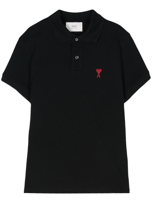 Ami Paris logo embroidered polo shirt