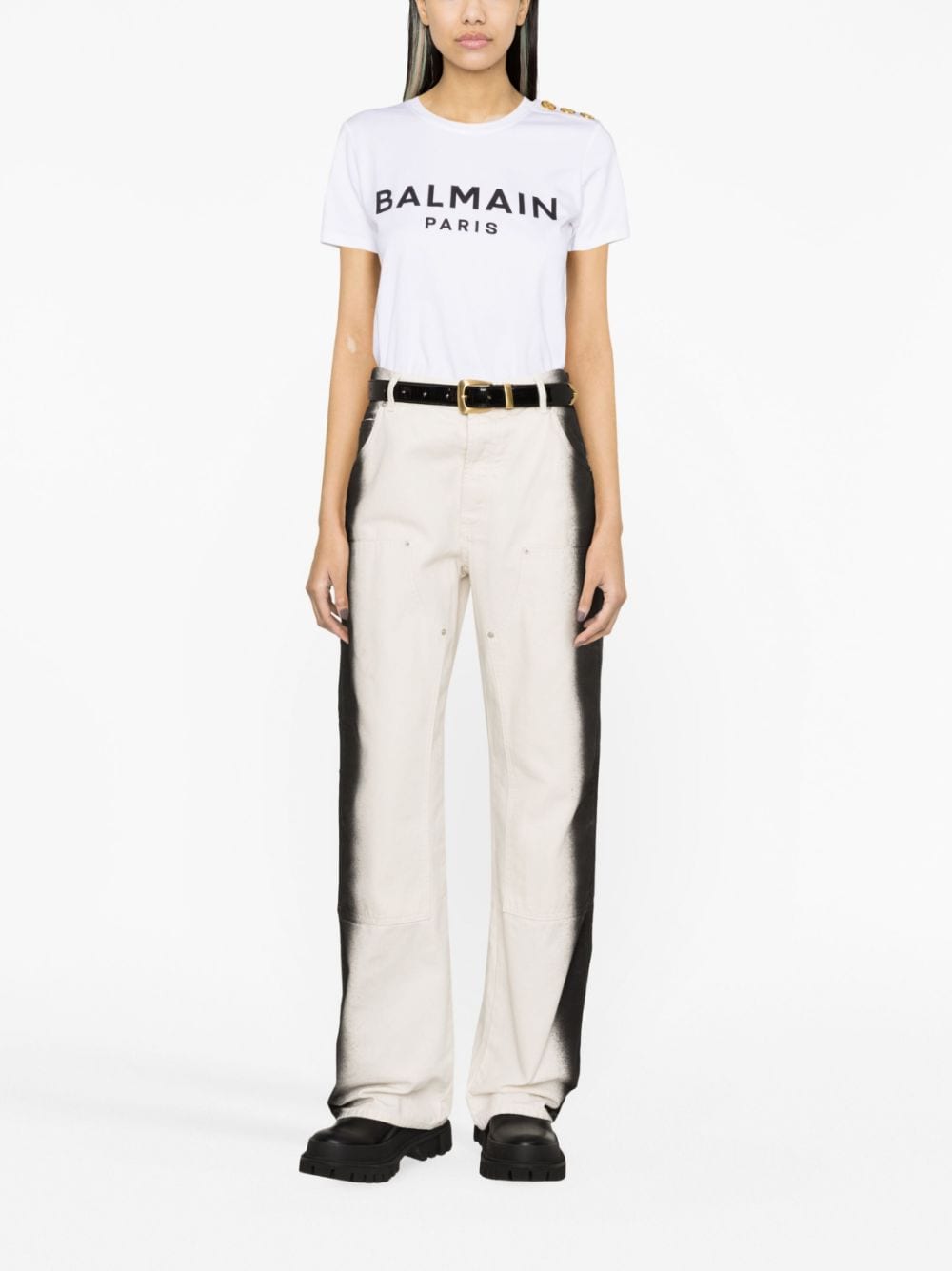 Balmain T-shirts and Polos White Topwear Balmain