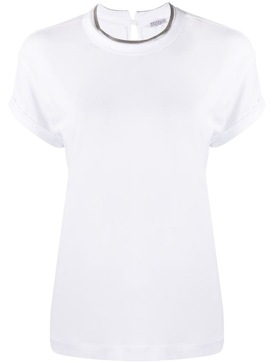 Brunello Cucinelli T-shirts and Polos White Topwear Brunello Cucinelli