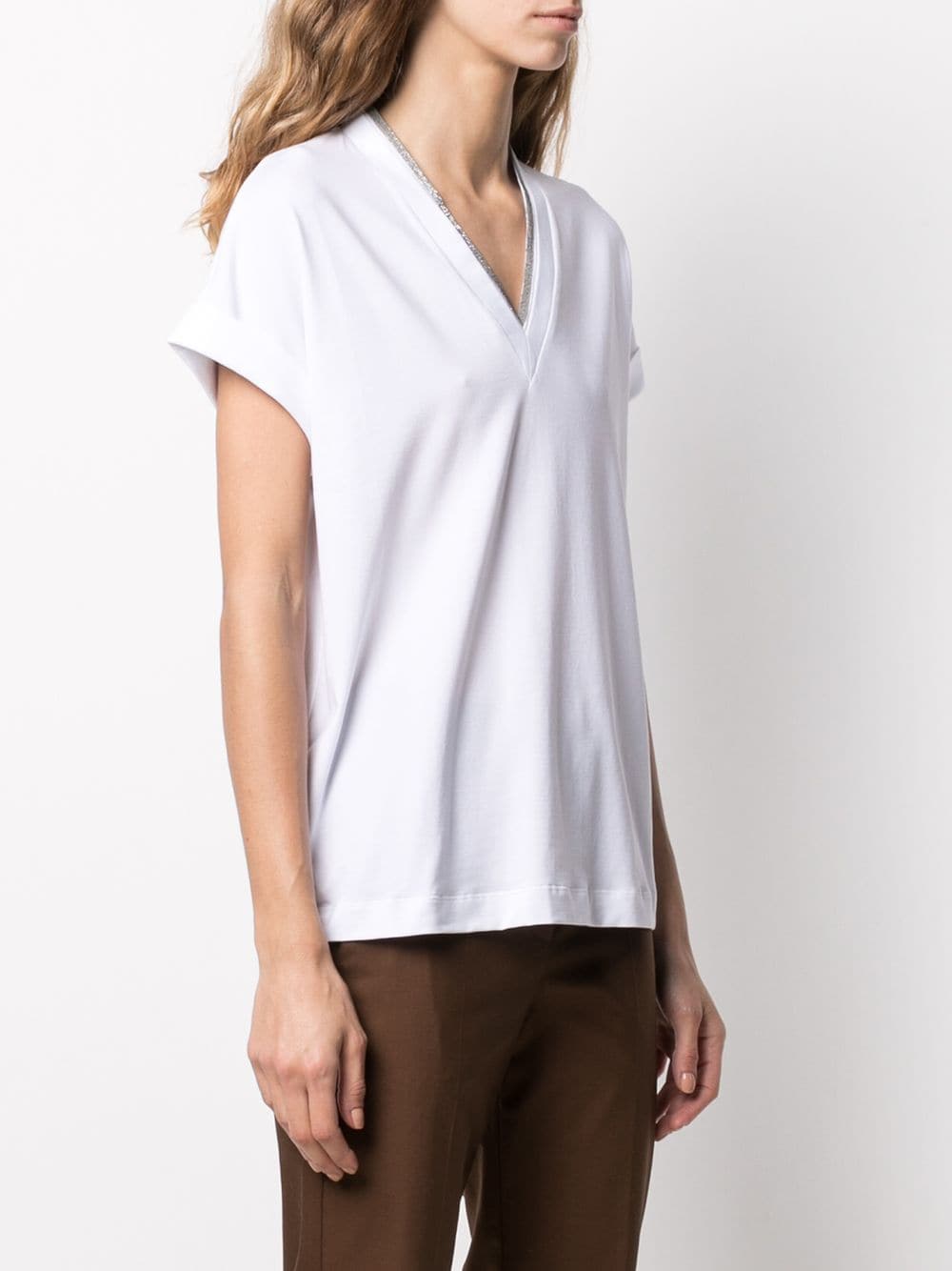 Brunello Cucinelli T-shirts and Polos White Topwear Brunello Cucinelli