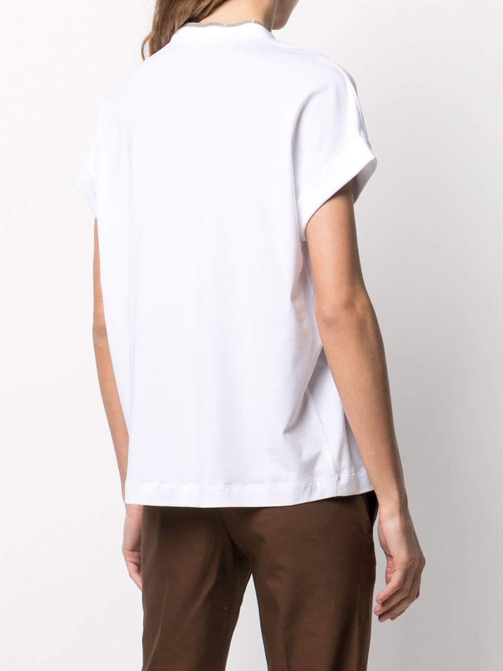 Brunello Cucinelli T-shirts and Polos White Topwear Brunello Cucinelli