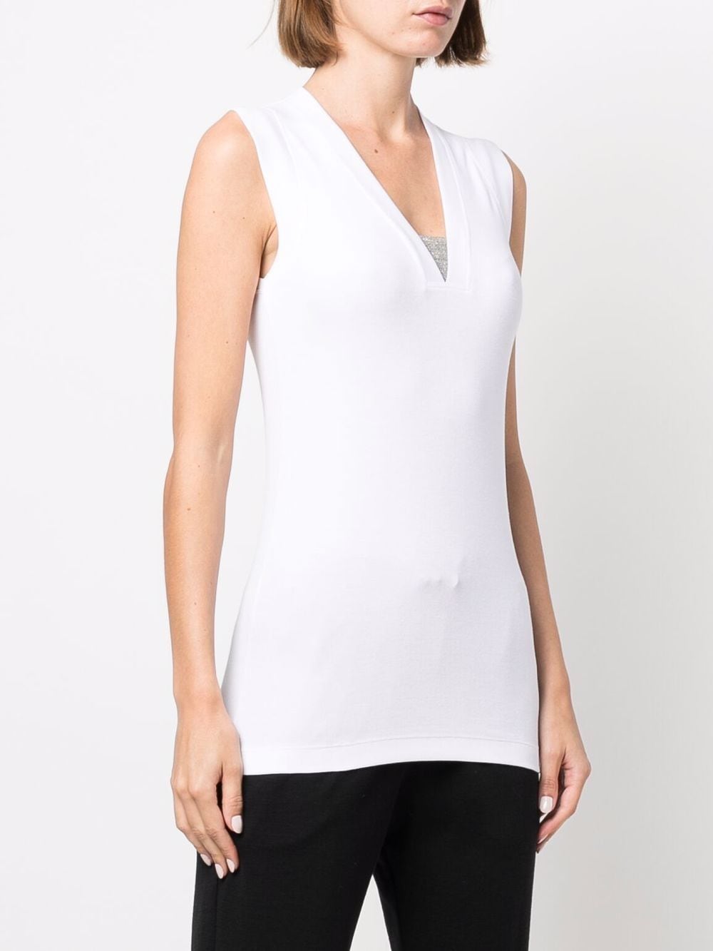 Brunello Cucinelli Top White Topwear Brunello Cucinelli