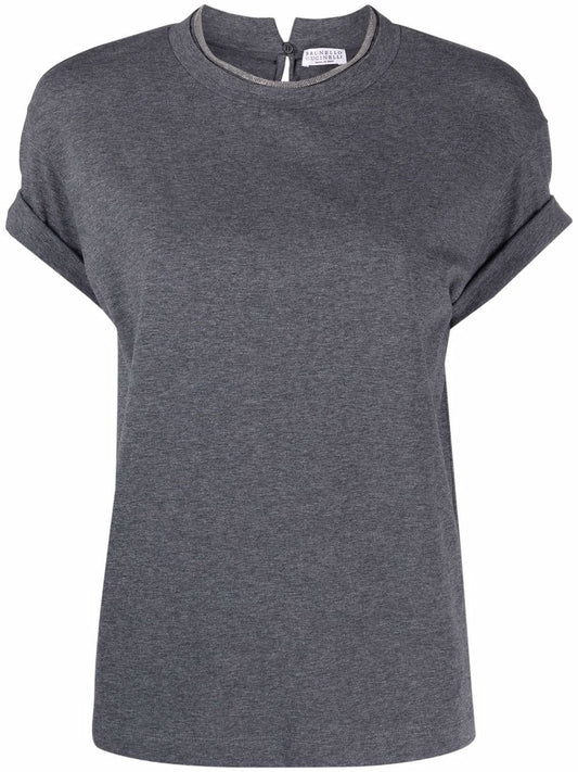 Brunello Cucinelli T-shirts and Polos Grey Topwear Brunello Cucinelli