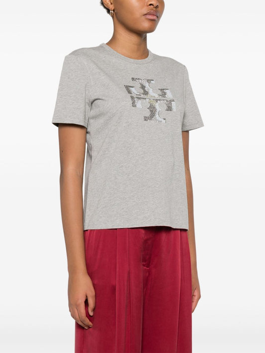 Tory Burch T-shirts and Polos Grey Topwear Tory Burch