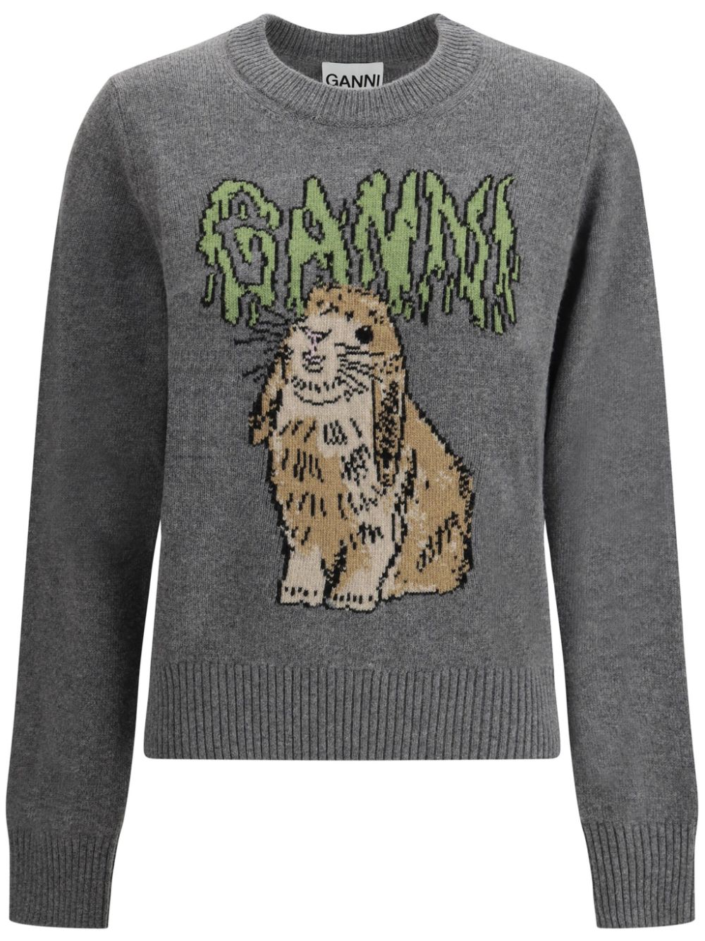 GANNI Sweaters Grey Topwear Ganni