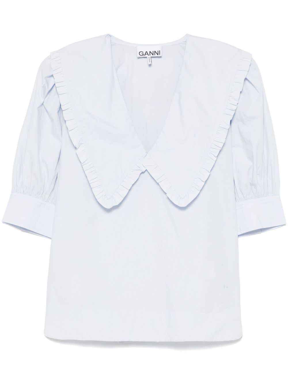 GANNI Shirts Clear Blue Shirts Ganni