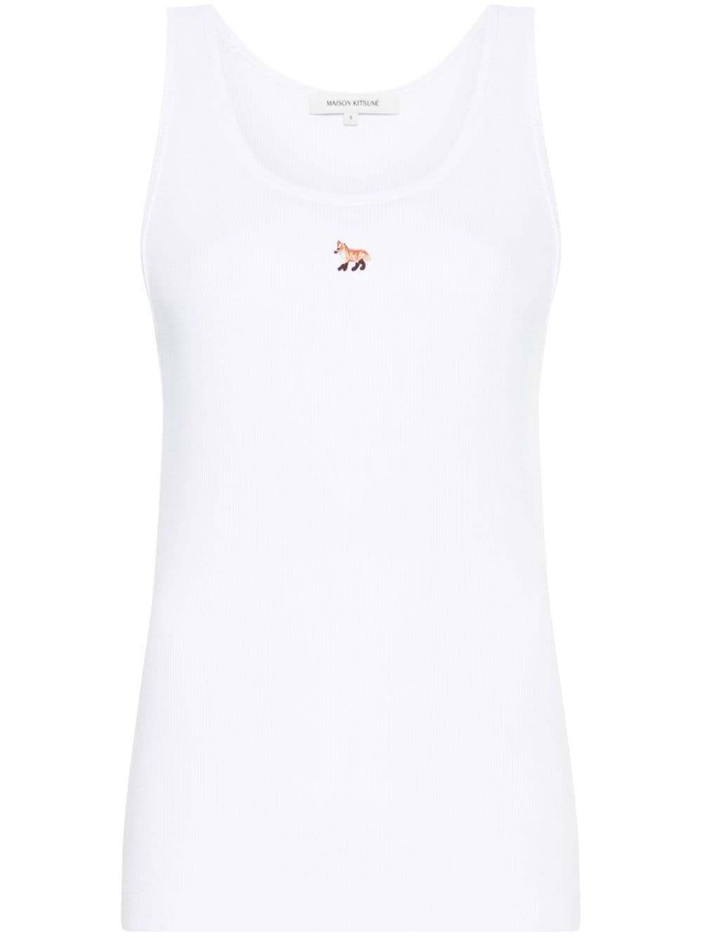 Maison Kitsune Fox-motif ribbed tank top Topwear Maison Kitsune