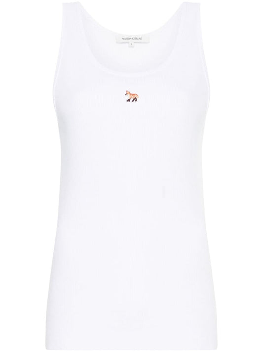 Maison Kitsune Fox-motif ribbed tank top Topwear Maison Kitsune