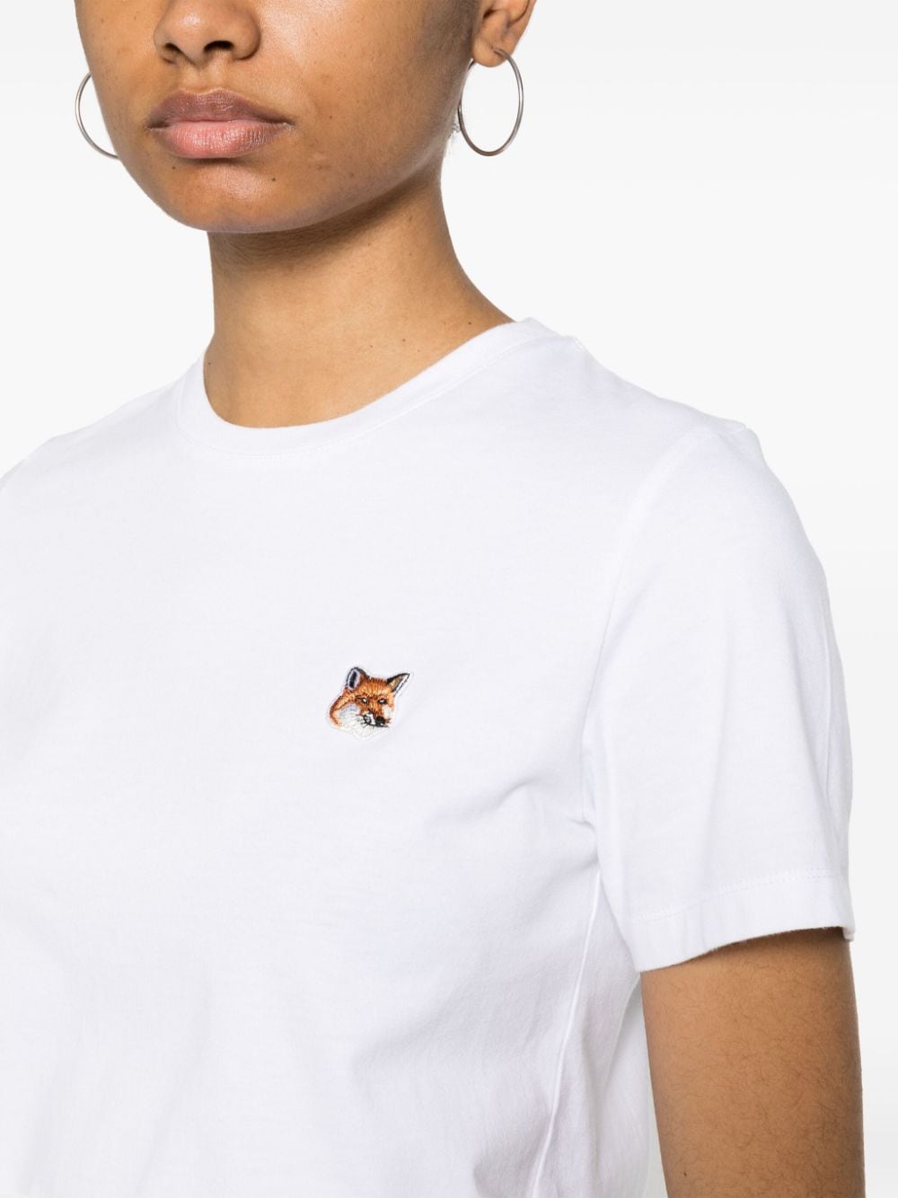 MAISON KITSUNE' T-shirts and Polos White Topwear Maison Kitsune