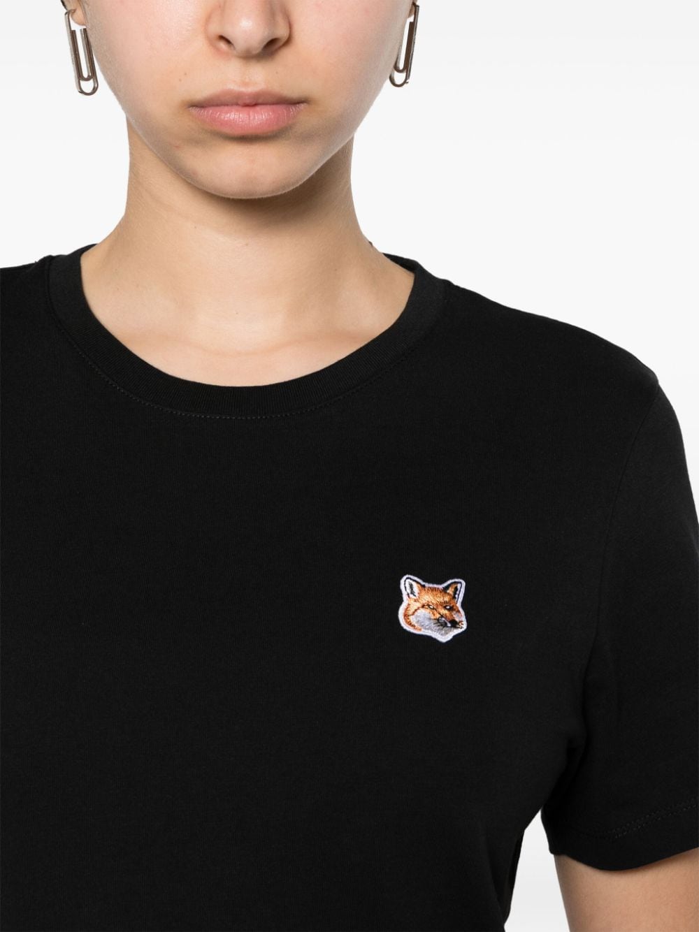 MAISON KITSUNE' T-shirts and Polos Black Topwear Maison Kitsune