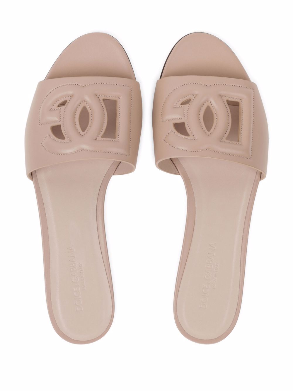 Dolce & Gabbana cutout leather slides Sandals Dolce & Gabbana