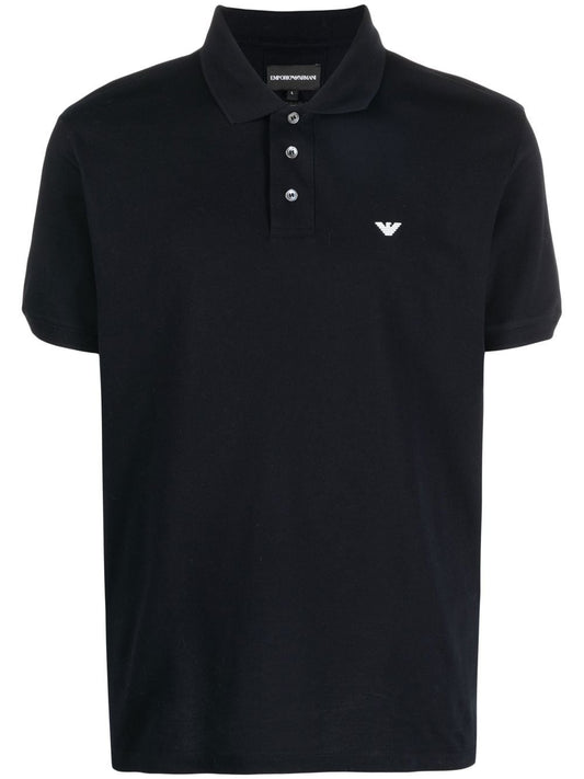 Emporio Armani logo-embroidered polo shirt