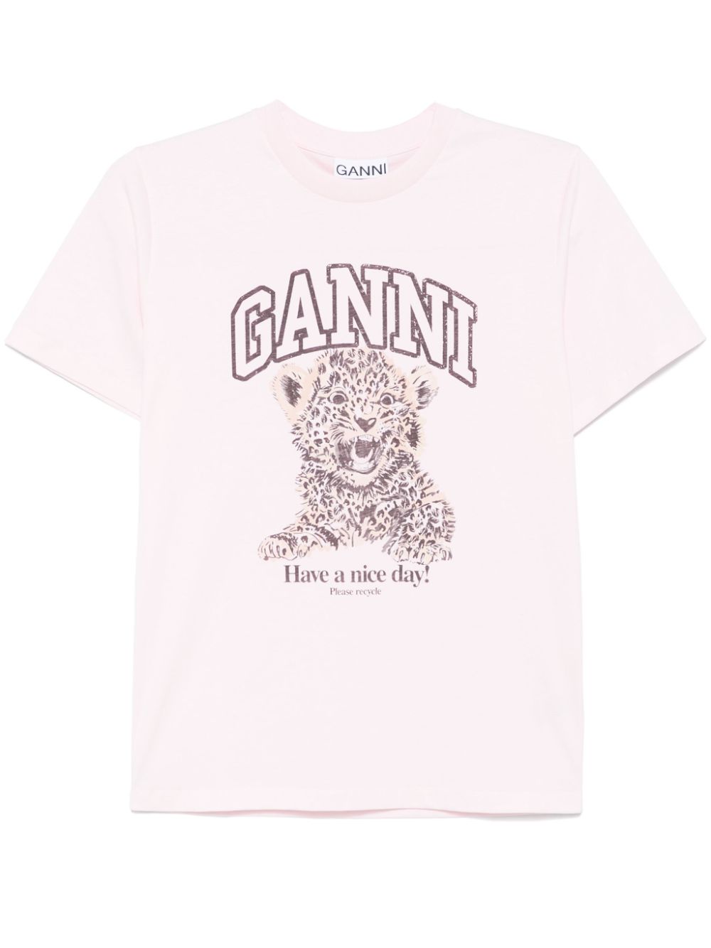 GANNI T-shirts and Polos Pink Topwear Ganni