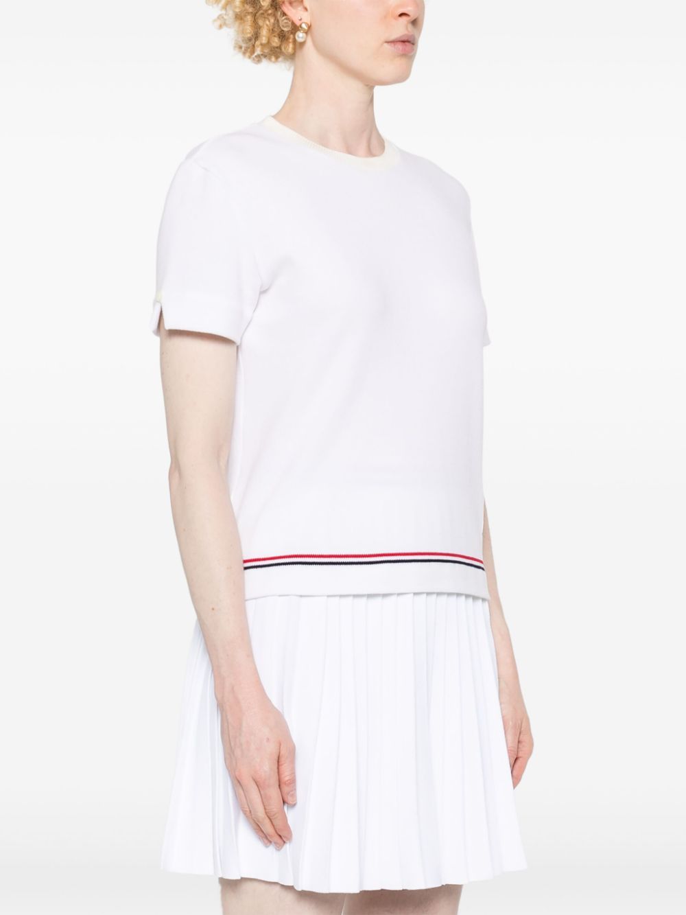 Thom Browne T-shirts and Polos White Topwear Thom Browne