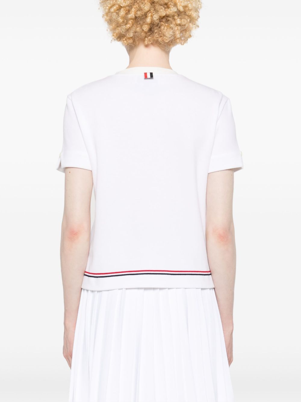 Thom Browne T-shirts and Polos White Topwear Thom Browne