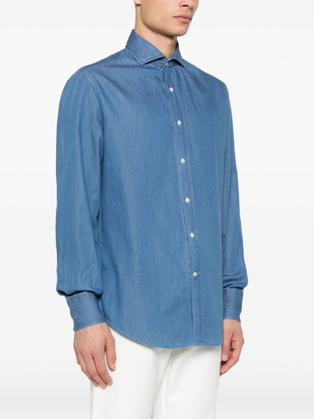 Brunello Cucinelli Shirts Blue Shirts Brunello Cucinelli