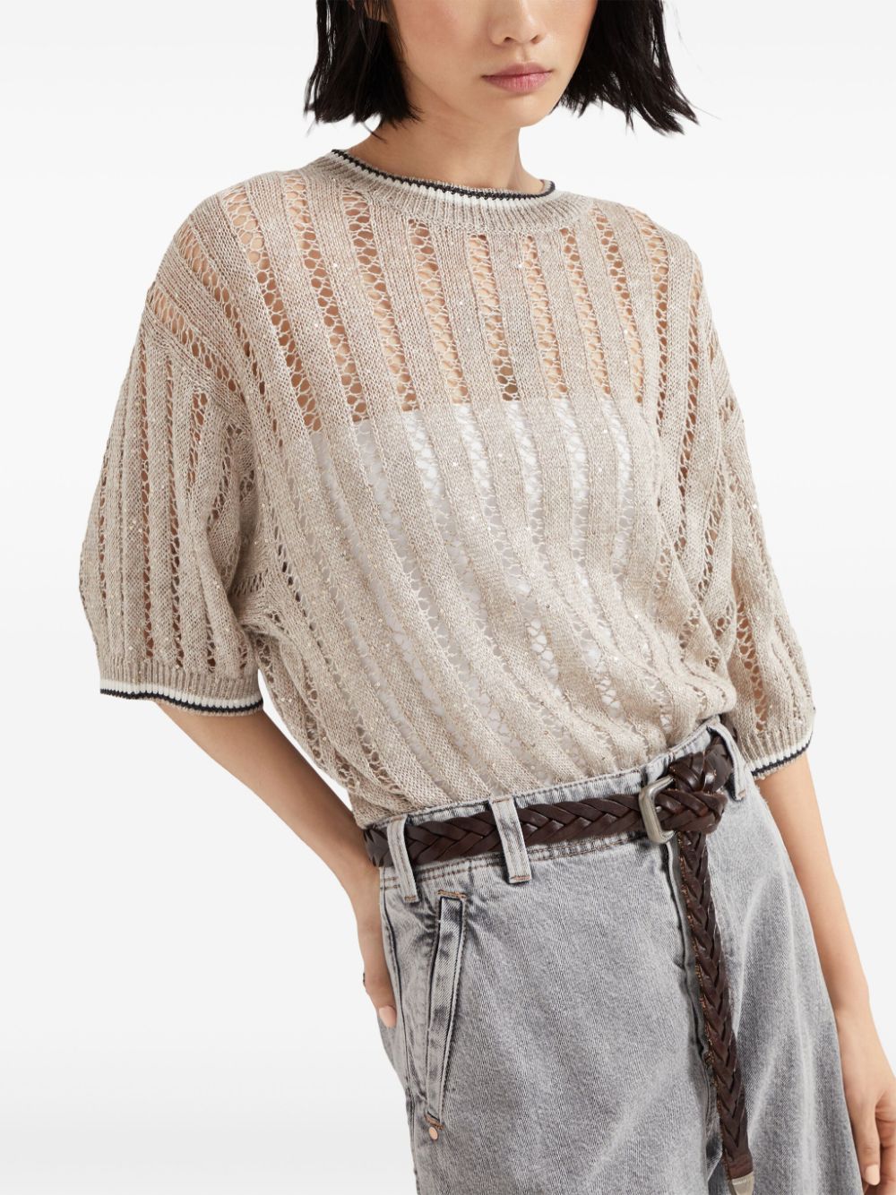 Brunello Cucinelli Sweaters Beige Topwear Brunello Cucinelli