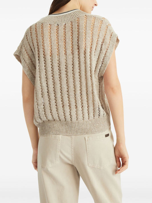 Brunello Cucinelli Sweaters Beige Topwear Brunello Cucinelli