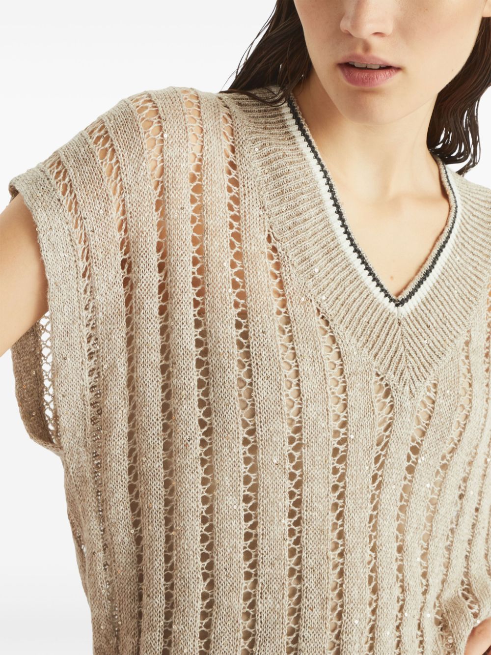 Brunello Cucinelli Sweaters Beige Topwear Brunello Cucinelli