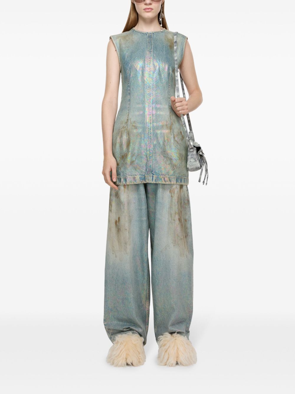 Acne Studios coated denim dress Dresses Acne Studios