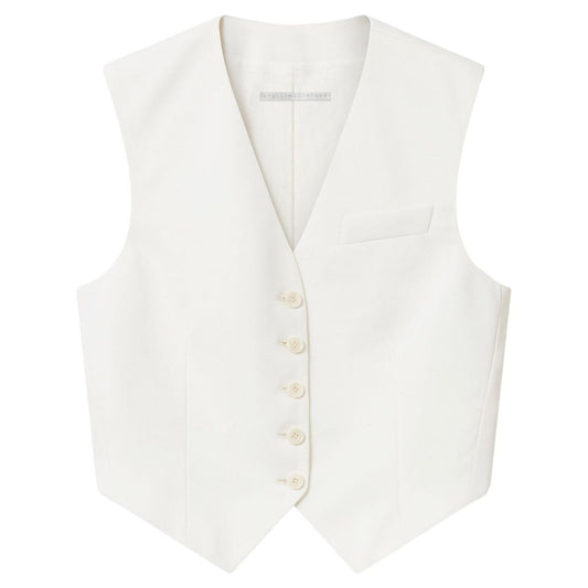 Stella McCartney Cropped Tailored Wool Waistcoat Topwear Stella McCartney