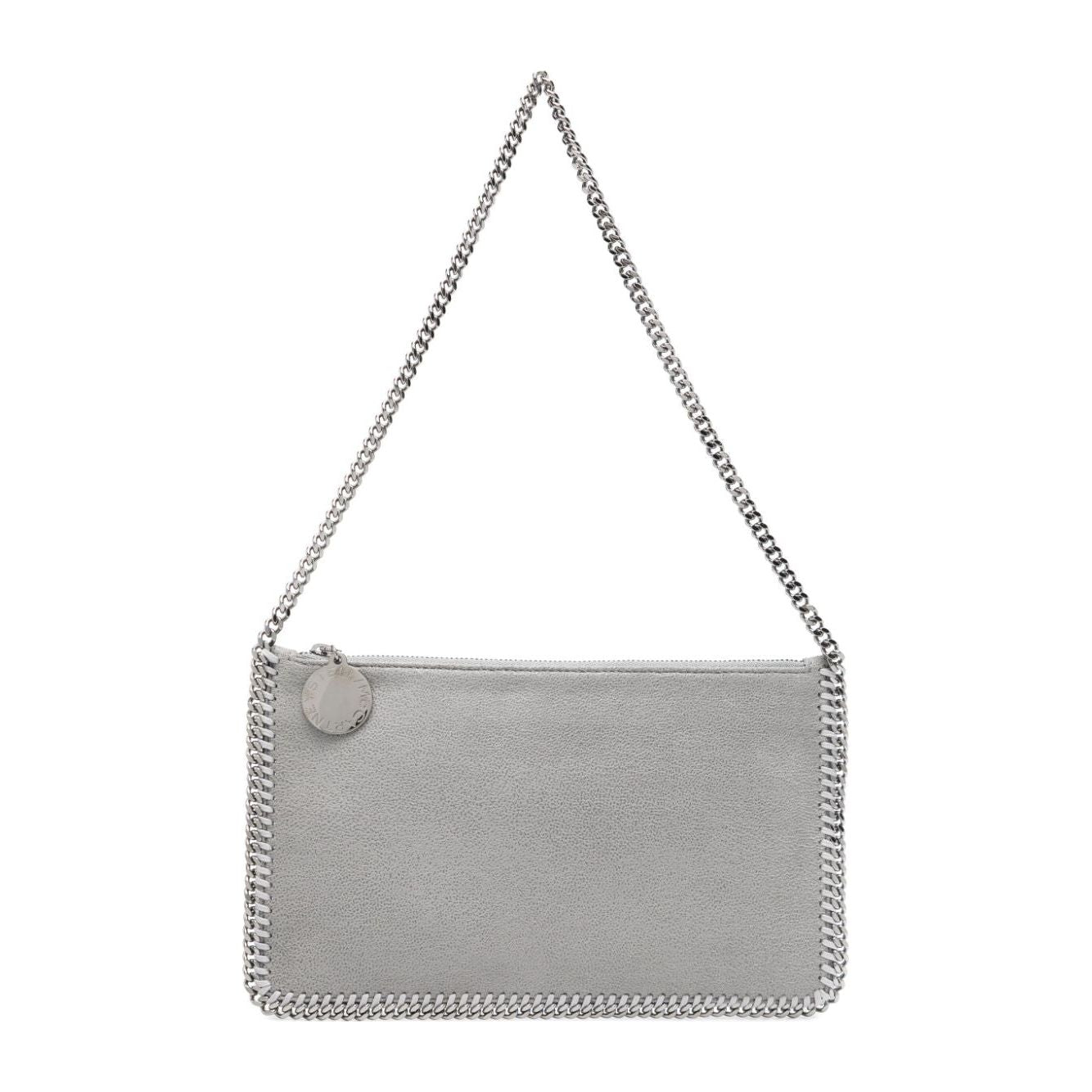 Stella McCartney faux suede Bag Light Grey Clutches Stella McCartney