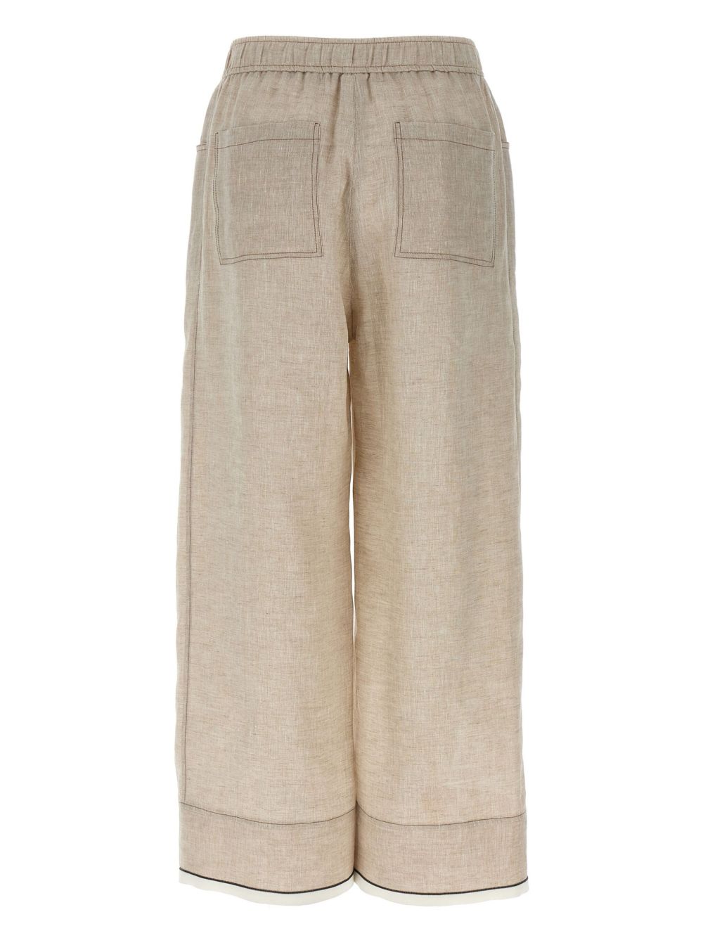 Brunello Cucinelli linen wide leg trousers Trousers Brunello Cucinelli