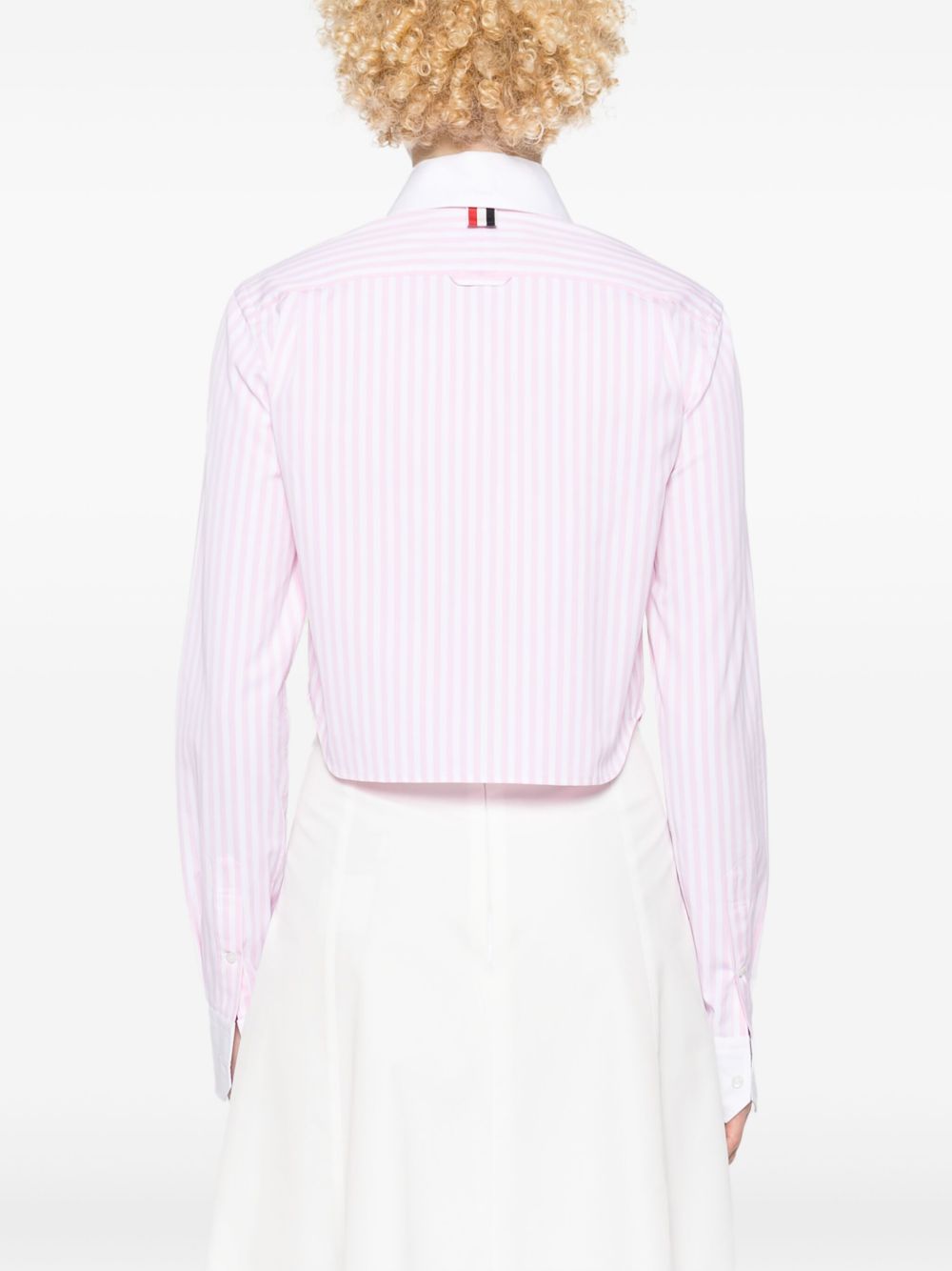 Thom Browne Striped Crop Shirt Shirts Thom Browne