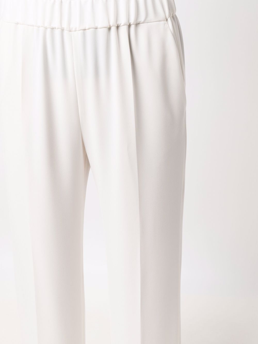 Alberto Biani White Cady Elasticated Trousers Trousers Alberto Biani