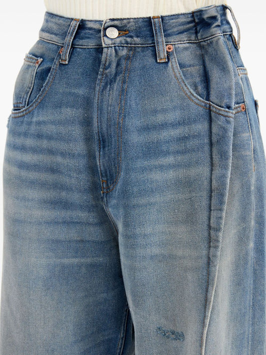 MM6 Maison Margiela flared jeans with folds Jeans MM6 Maison Margiela