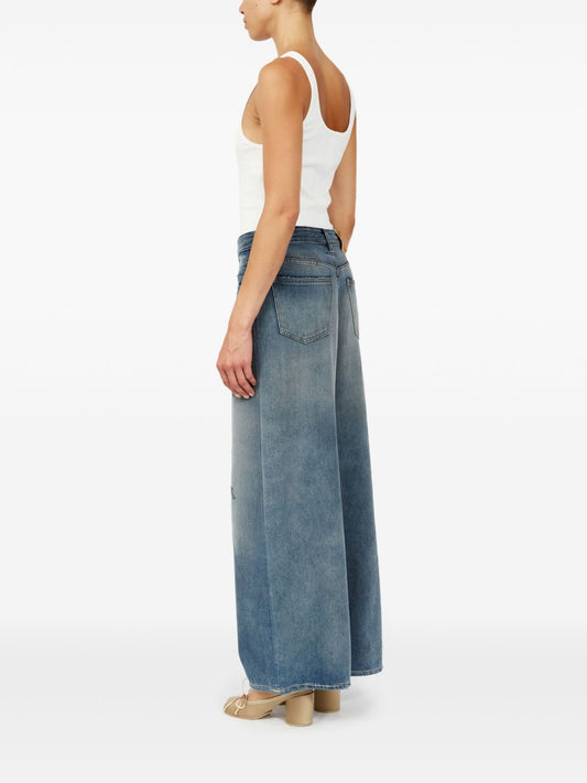 MM6 Maison Margiela Wide Leg Jeans With Drawstring Jeans MM6 Maison Margiela