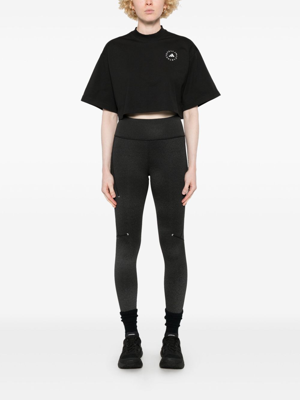 Adidas By Stella McCartney Planet Sport Cropped T-Shirt Topwear Adidas By Stella McCartney