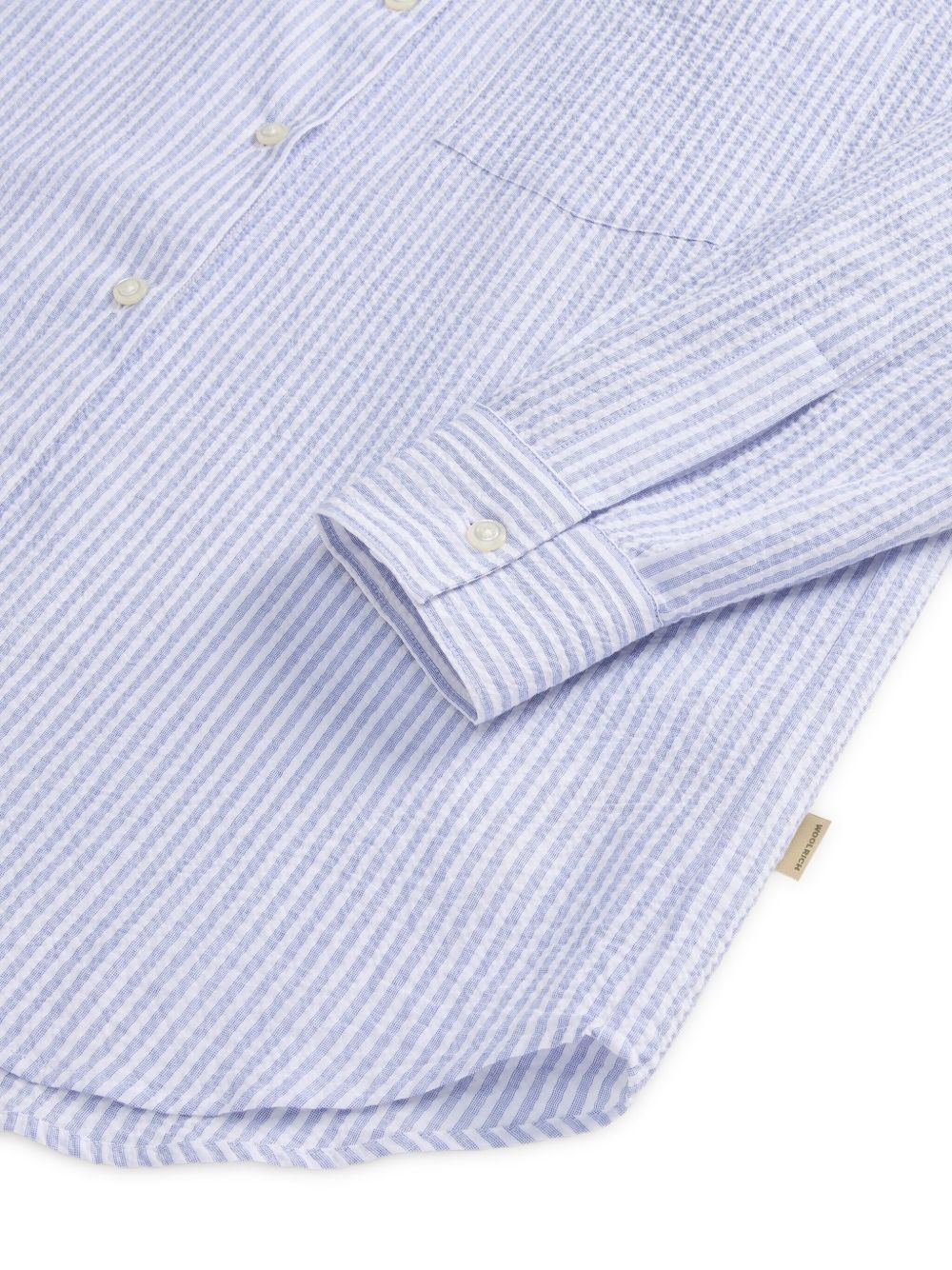 Woolrich Blue stripe cotton shirt Shirts Woolrich