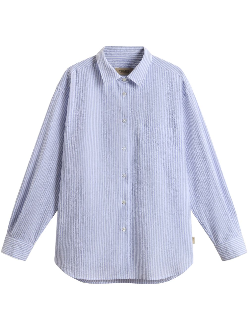 Woolrich Blue stripe cotton shirt Shirts Woolrich