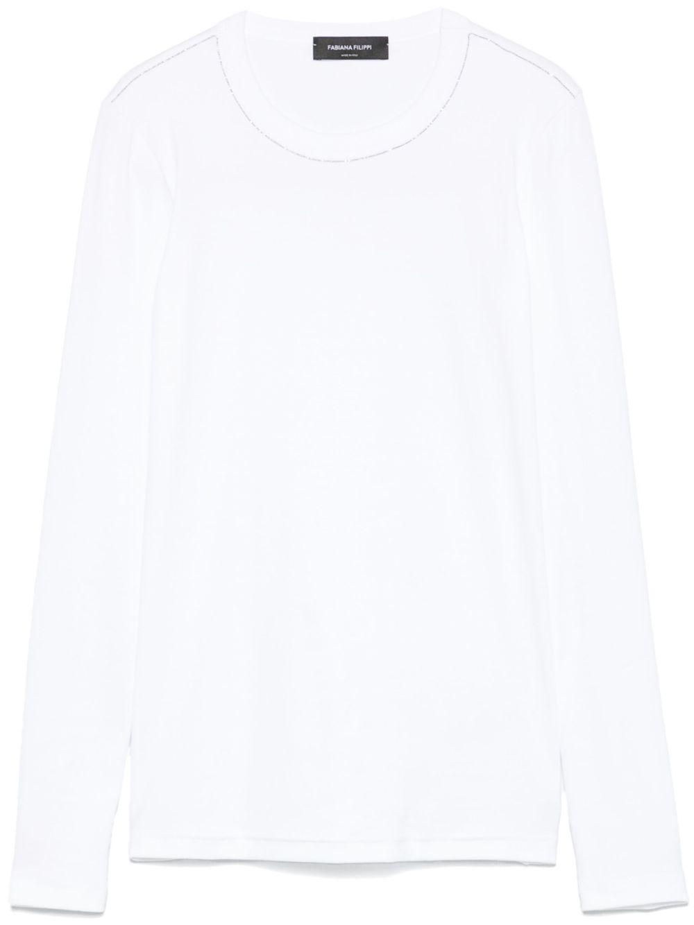 Fabiana Filippi T-shirt With Diamond Thread Detail Topwear Fabiana Filippi