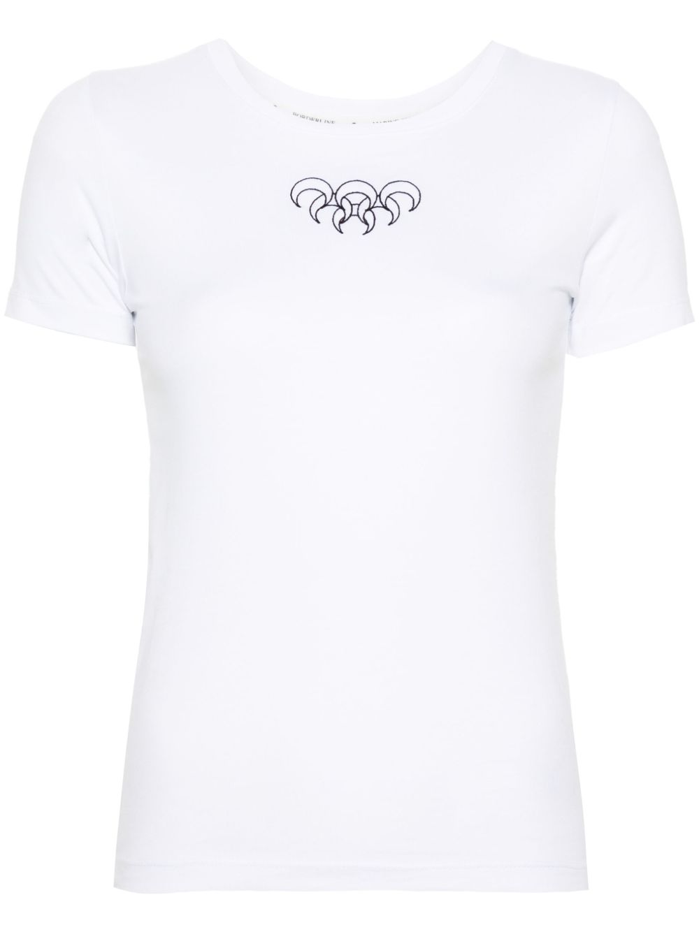 Marine Serre T-shirt with Crescent Moon embroidery