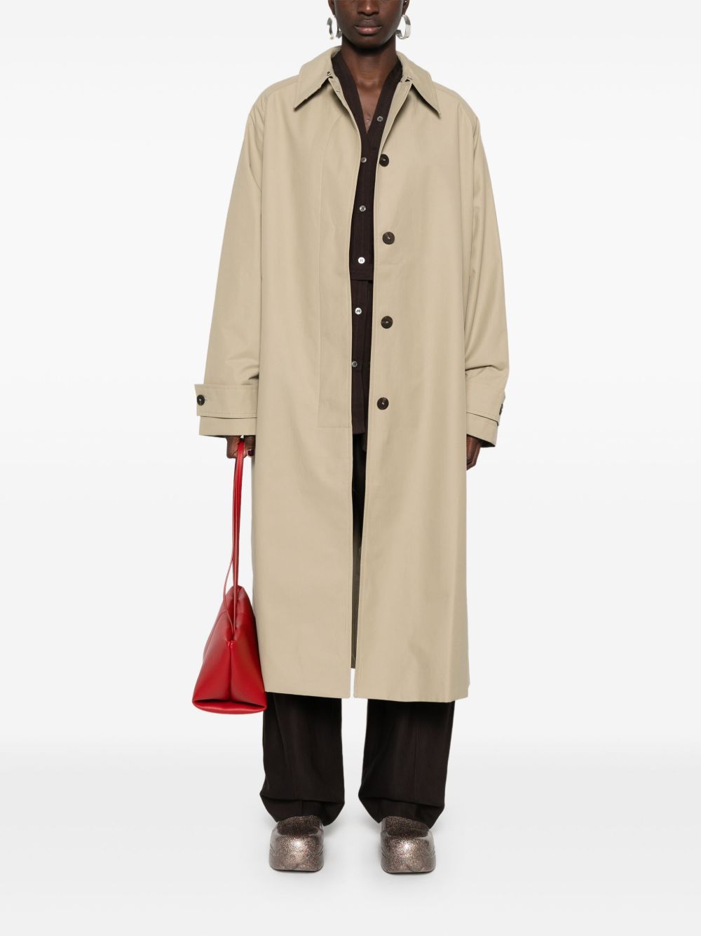 Studio Nicholson PRE Studio Nicholson Beige Cotton Trench Coats Studio Nicholson PRE