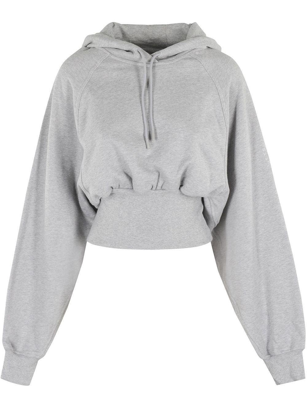 Adidas By Stella McCartney Organic Cotton Cropped Hoodie Topwear Adidas By Stella McCartney