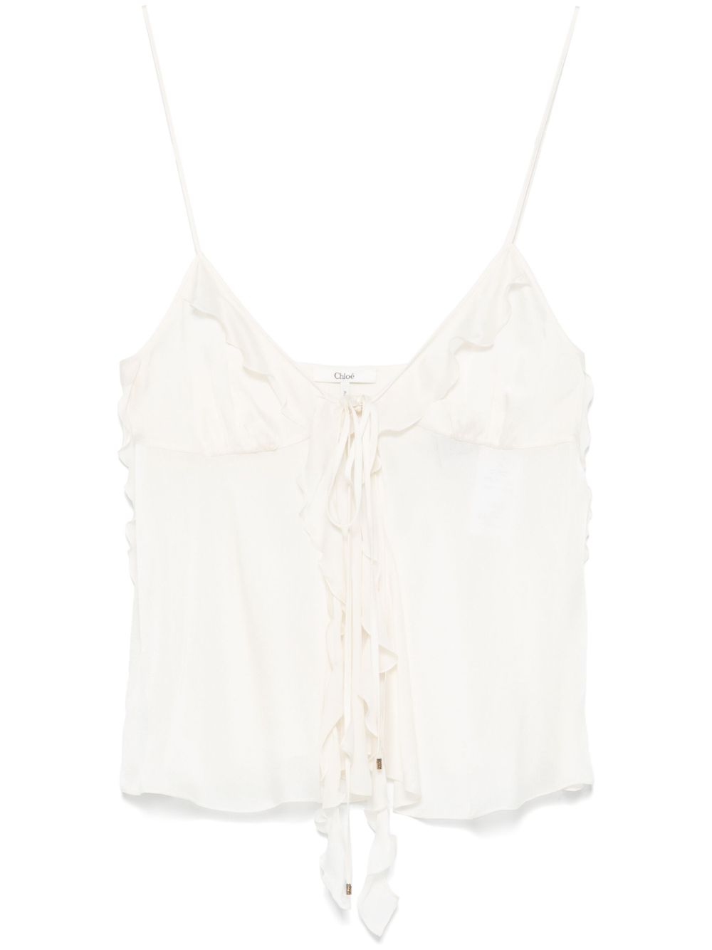 Chloè White Silk blouse Topwear Chloè