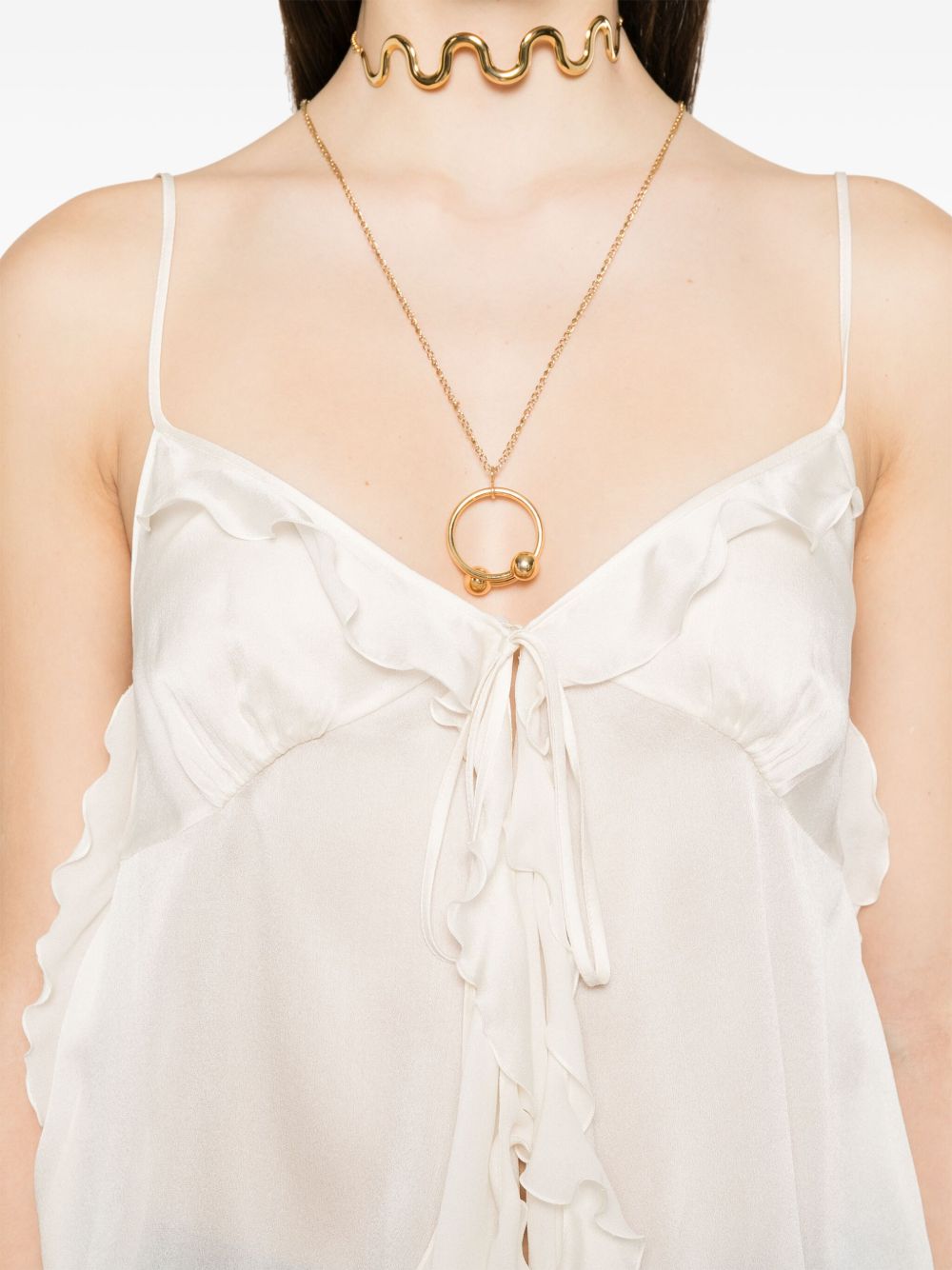 Chloè White Silk blouse Topwear Chloè