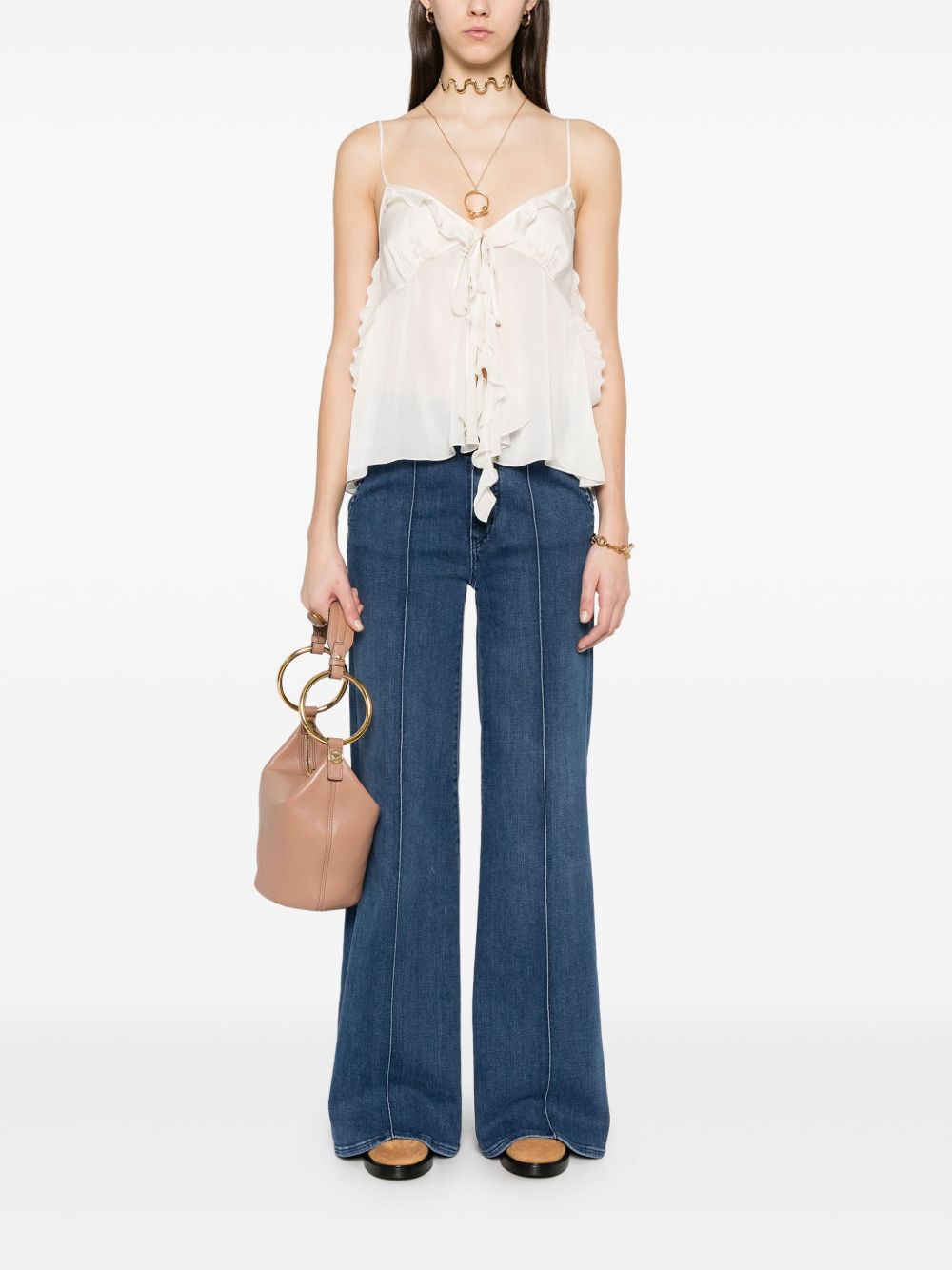 Chloè White Silk blouse Topwear Chloè