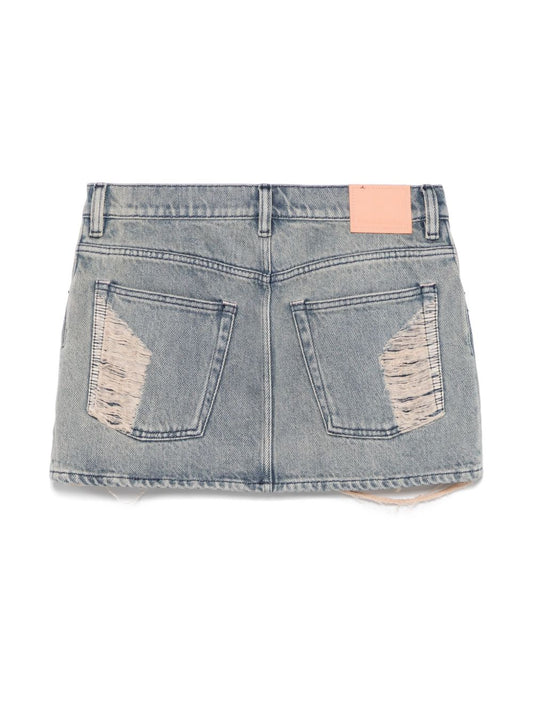 Acne Studios Macaria distressed denim miniskirt Skirts Acne Studios