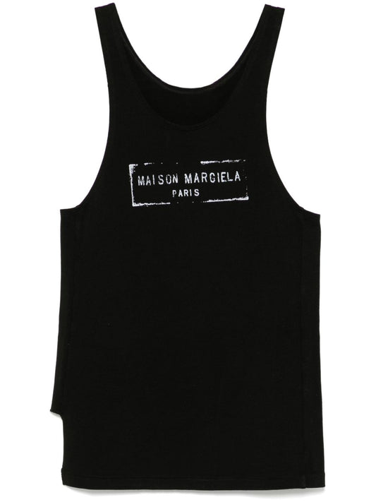 Maison Margiela Black tank top Topwear Maison Margiela