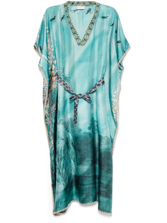 Pierre Louis Mascia aloe silk dress